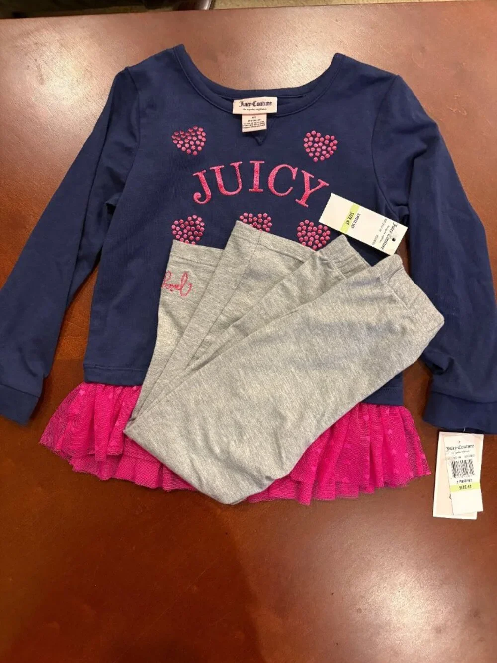 2 Piece Juicy Couture Girls Outfit- Size 4T - NWT